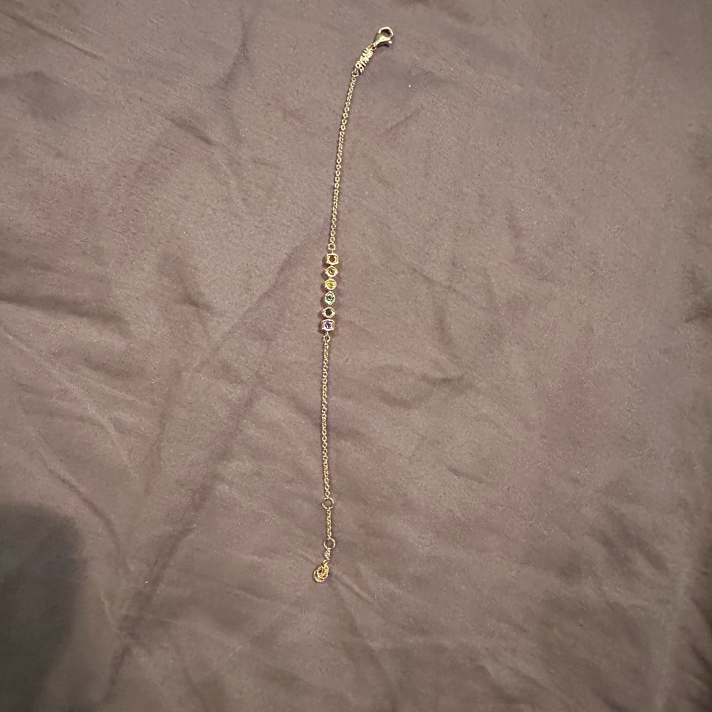 Pandora Gold Bracelet with Multicolor Stones